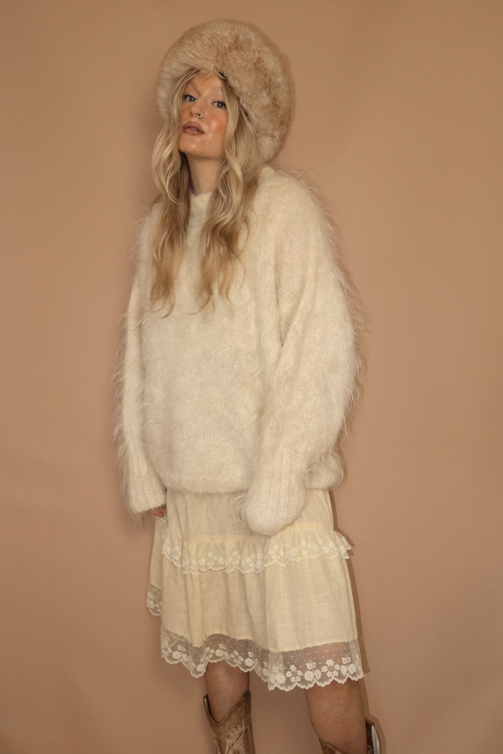 Big fluffy oversized jumper hot sale